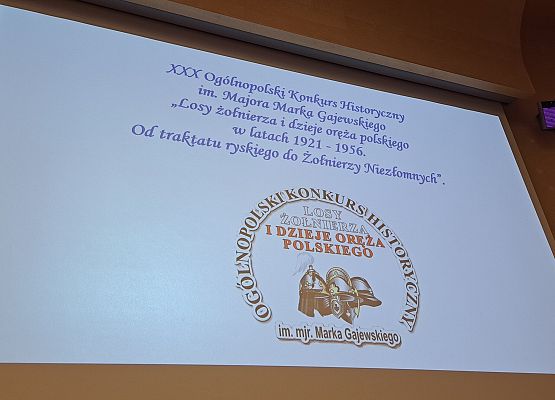 Gala Finałowa XXX Ogólnopolskiego Konkursu Historycznego „Losy żołnierza i dzieje oręża polskiego” grafika