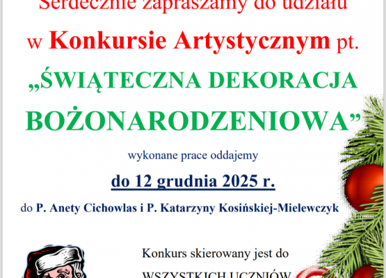 Konkurs Świąteczny w Szkole! Twórzmy Magię Razem! grafika