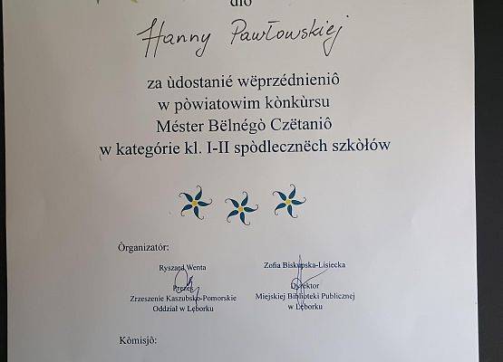 Powiatowe Eliminacje do XII Regionalnego Konkursu MÉSTER BËLNÉGÒ CZËTANIÔ PÒ KASZËBSKÙ grafika