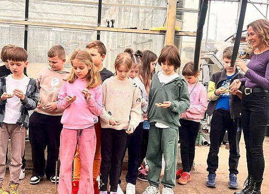 Wizyta klasy drugiej w gospodarstwie ogrodniczym grafika