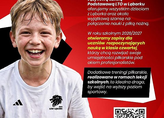 Zapraszamy dzieci do klasy czwartej o profilu sportowym – piłka nożna grafika
