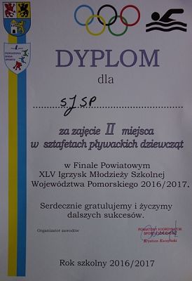  Grafika #10: Mistrzostwa Lęborka Szkół Podstawowych w Pływaniu Drużynowym Dziewcząt i Chłopców i Finał Powiatowy XLV Igrzysk Młodzieży Szkolnej Województwa Pomorskiego 2016/2017 grafika