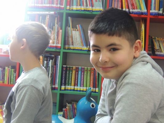  Grafika #1: ,,WIELKI POWRÓT KUBUSIA PUCHATKA" - LEKCJA BIBLIOTECZNA KL.II grafika