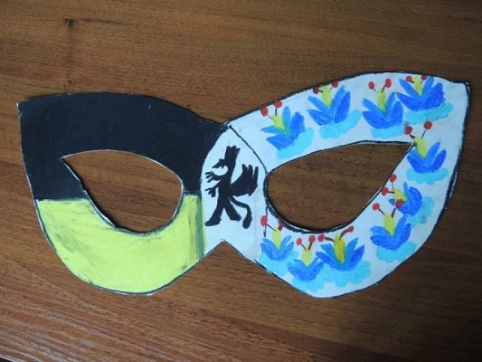  Grafika #10: WYRÓŻNIENIA W POWIATOWYM KONKURSIE PLASTYCZNYM ,,KASZUBSKA MASKA JASEŁKOWA grafika