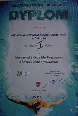  Grafika #11: Mistrzostwa Lęborka Szkół Podstawowych w Pływaniu Drużynowym Dziewcząt i Chłopców i Finał Powiatowy XLV Igrzysk Młodzieży Szkolnej Województwa Pomorskiego 2016/2017 grafika