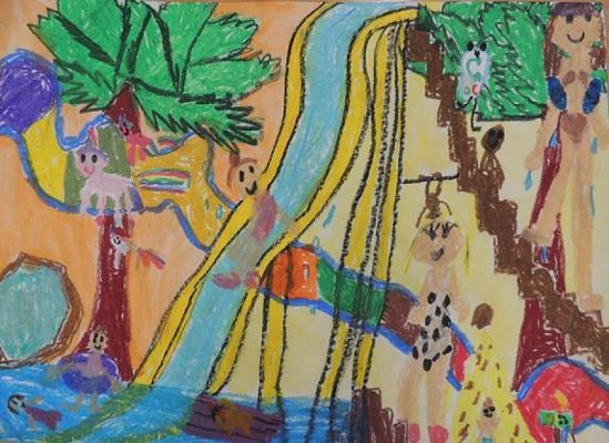  Grafika #6: NAGRODA GŁÓWNA w Międzyszkolnym Konkursie Plastycznym ,,Pocztówka z wakacji grafika