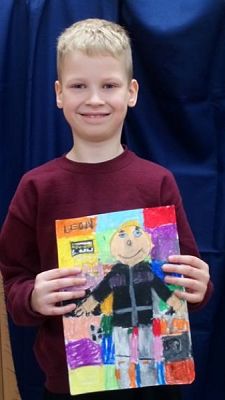  Grafika #4: AUTOPORTRETY W KLASIE PIERWSZEJ grafika