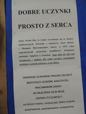  Grafika #4: SZKOLNA AKCJA DRZEWO ŻYCZLIWOŚCI grafika