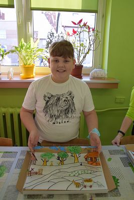 ,,Na szkle malowane” – warsztaty kaszubskie klas trzecich grafika