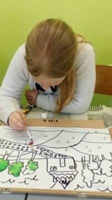 ,,Na szkle malowane” – warsztaty kaszubskie klas trzecich grafika