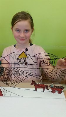 ,,Na szkle malowane” – warsztaty kaszubskie klas trzecich grafika