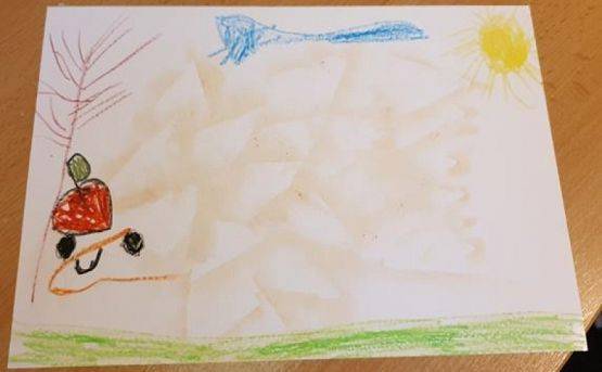  Grafika #0: Pastelowe jeże klasy 1b wykonane podczas lekcji online grafika
