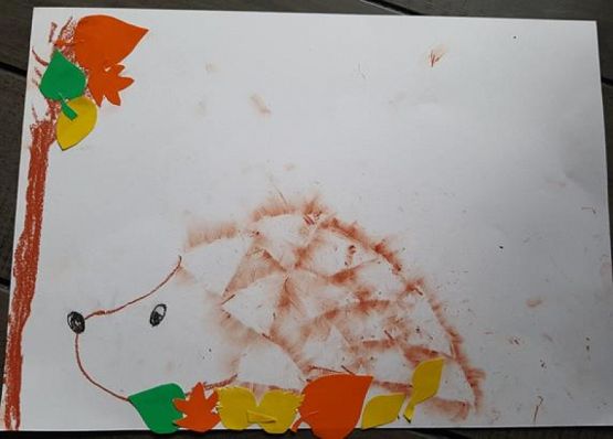  Grafika #2: Pastelowe jeże klasy 1b wykonane podczas lekcji online grafika