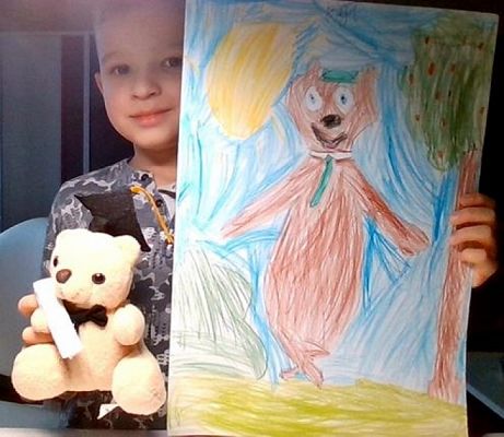  Grafika #9: Uczniowie klasy Ia świętują Dzień Pluszowego Misia - fotorelacja z zajęć online grafika