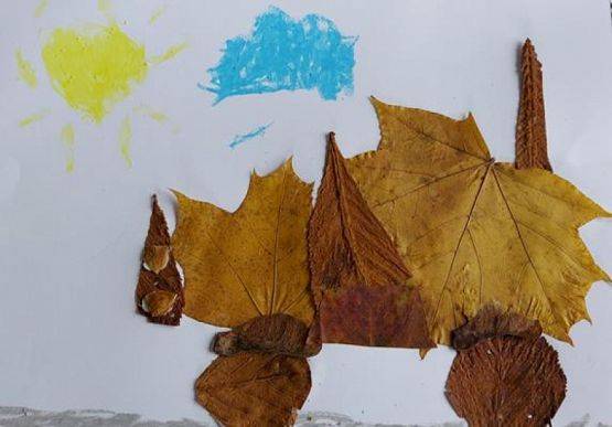  Grafika #6: Jesienne zwierzaki cudaki z liści w wykonaniu uczniów klasy 1b grafika