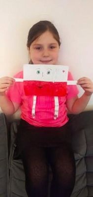  Grafika #3: FLAGUSIE w wykonaniu uczniów klasy 1a grafika