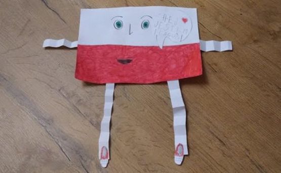  Grafika #4: FLAGUSIE w wykonaniu uczniów klasy 1a grafika