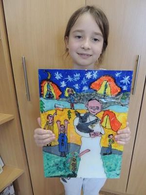  Grafika #10: NAGRODY w Powiatowym Konkursie Plastycznym ,,Jan Paweł II – Totus Tuus grafika