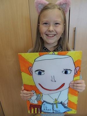  Grafika #12: NAGRODY w Powiatowym Konkursie Plastycznym ,,Jan Paweł II – Totus Tuus grafika