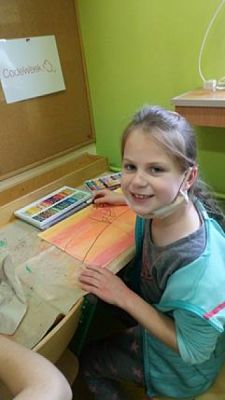  Grafika #1: ,,Tajemnicze drzewa – kółko plastyczne kl.2-3 grafika