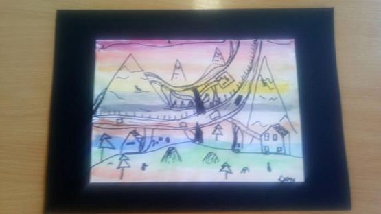  Grafika #7: Krajobrazy akwarelą i markerem malowane grafika