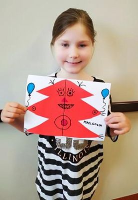  Grafika #10: Symetryczne stworki w wykonaniu uczniów klasy Ia grafika