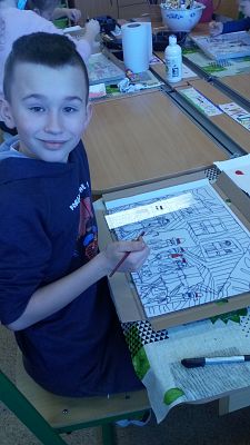 "Folklor Kaszubski" na szkle malowany grafika