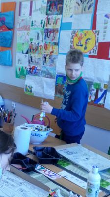 "Folklor Kaszubski" na szkle malowany grafika