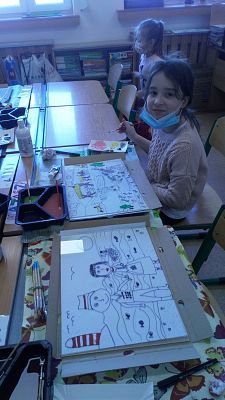 "Folklor Kaszubski" na szkle malowany grafika