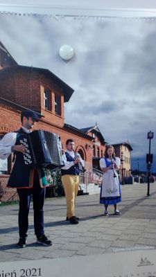 "Folklor Kaszubski" na szkle malowany grafika