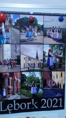 "Folklor Kaszubski" na szkle malowany grafika