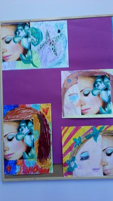 Portret Kobiety –kolaż grafika