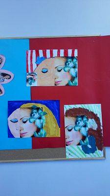 Portret Kobiety –kolaż grafika