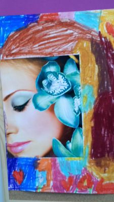 Portret Kobiety –kolaż grafika