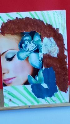 Portret Kobiety –kolaż grafika