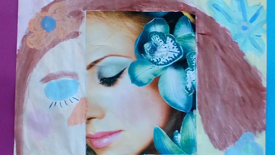 Portret Kobiety –kolaż grafika