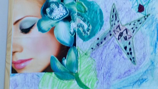 Portret Kobiety –kolaż grafika