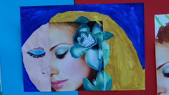 Portret Kobiety –kolaż grafika