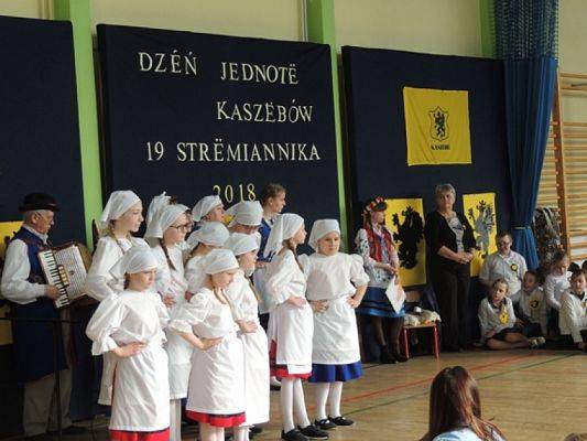 Grafika #6: ,,LĘBORSKIE SŁONECZKA NA DNIU KASZUBSKIM W STRZEBIELINIE grafika