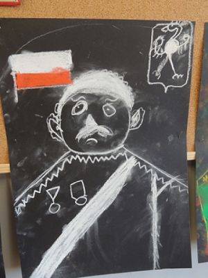  Grafika #6: Portret Józefa Piłsudskiego grafika