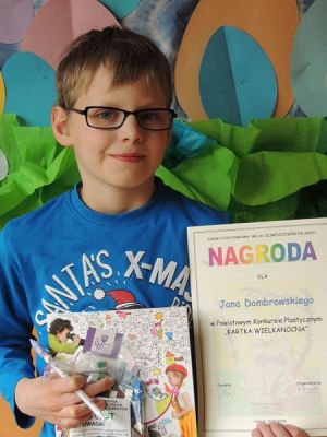  Grafika #2: LAUREACI POWIATOWEGO KONKURSU KARTKA WIELKANOCNA grafika