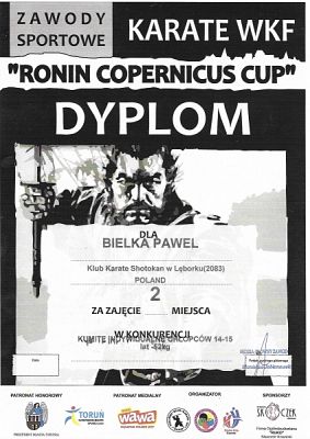  Grafika #1: Zawody Sportowe Karate WKF  Ronin Copernicus Cup grafika