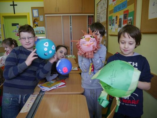  Grafika #5: Zwierzątka z kolorowych baloników grafika