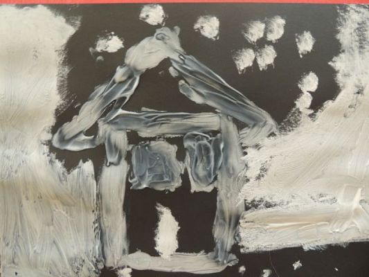  Grafika #2: Zimowa noc malowana pastą do zębów grafika