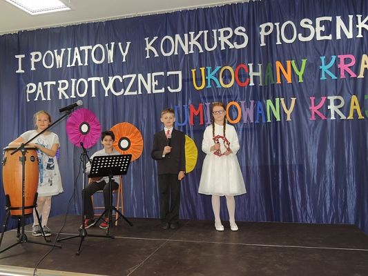  Grafika #3: I POWIATOWY KONKURS PIOSENKI PATRIOTYCZNEJ ,,UKOCHANY KRAJ" grafika